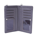 Storage Bag Design-Multifunction Clutch Crossbody Phone Wallet Case(Gray) K2C7