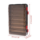 14 Compartments Fishing Box Bait Lure Hook Storage Double Side V Shaped Tackle