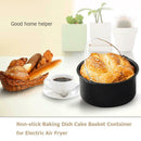 Non-stick Baking Dish Cake Basket Container for Electric Air Fryer (6inch)