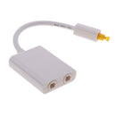 Digital Toslink Optical Fiber Audio 1 to 2 Female Cable Splitter Adapter