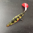 Best Funky Lead Fish 11cm/19.4g T Shape Tail Fishing bait lures with Hooks3cT