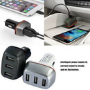 Qc3.0+2.4A 3 Usb Ports Smart Fast Charging Car Charger Adapter For Cell Pho