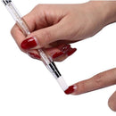 Dual-ended Quartz Cuticle Pusher Remover Pen Rhinestone Handle Scrape Tool OZ