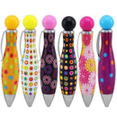 Cute Retractable Bowling Style Mini Ballpoint Pens, 0.7 mm Blue Ink, Colorf