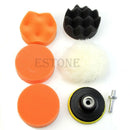7 Pcs 3" Polishing Buffer Pad Set Kit + Drill Adapter-M10 For Car Polish Hot