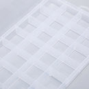 24 Slots Transparent Rectangle Beads Earrings Jewelry Storage Box Case Organi Nw