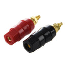 2 Pcs Red Black Plastic Shell 4mm Banana Socket Brass Binding Post J8P3