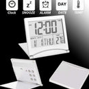 Multi-Function Folding Travel Clock Weather Calendar Temperature Countdown QNZ