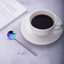 1 Set 8 Pcs Cute Small Coffee Spoons Stainless Steel Rainbow Demitasse Spoo