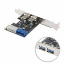 2 Ports PCI Express USB 3.0 Front Panel with Control Card Adapter 4Pin 20 PiO3Z6