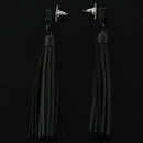 one pair of Glass Crystal Long Tassel Earrings Black