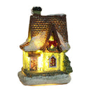 2PCS Mini Christmas Snow House LED Village Table Garden Holiday Decoration