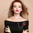 Fashion Brooch Rhinestone Bells Snowman Badges Jacket Xmas Gift (Style 1) A