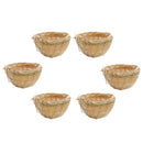 6pcs Bamboo Canary Nest Pan Bird Breeding Hatch Cage Small Parrot Rest Cave