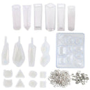Casting Molds Silicone Molds 19pcs Jewelry Making and Tool Set for Pendant
