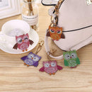 5pcs DIY Full Drill Diamond Painting Key Chain Bird Key Rings Bag Pendant Kits