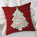 Linen Merry Christmas Print Pillow Case Sofa Car Throw Cushion Covers (529)