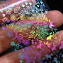8pcs Holographic Foil Nail Art Xmas Dreamcatcher Geometric Transfer Stickers DIY