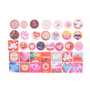 38x Mini Stickers Love Heart Diary Photo Album Decoration Baking Wedding Gift JR