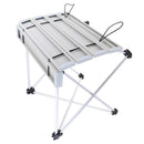Outdoor Aluminium Folding Picnic Camping Desk Table Gray 39.5x35x32cm