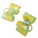 10Pcs Dog Cat Pet Mini Rhinestone Ribbon Hair Bows Rubber Bands Puppy Grooming