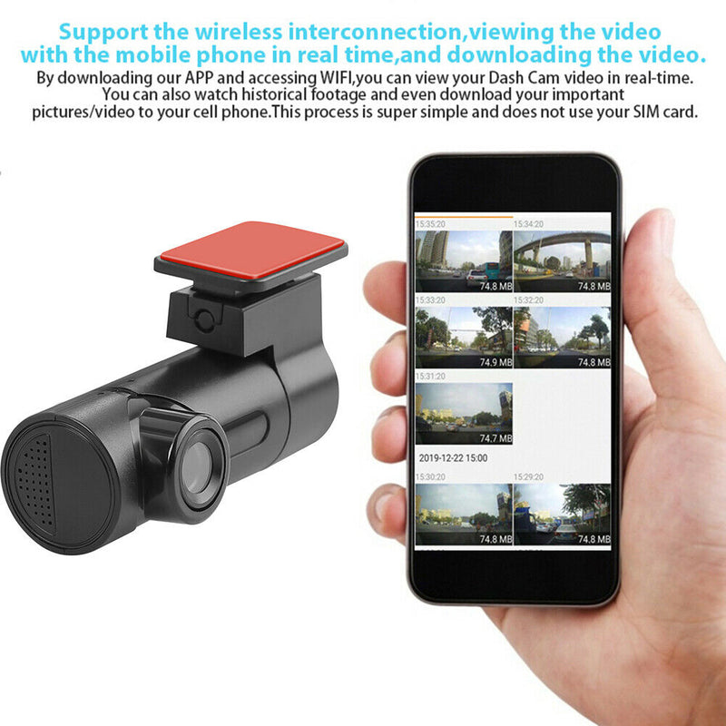 C1 1080p HD Dash Cam WiFi Car DVR Rotatable Lens Mini Dashboard Camera