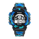 Outdoor Multifunction Waterproof Boy Sports Electronic Watches (Blue)