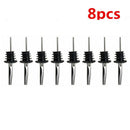 8 x Stainless Steel Speed Pourer Dispenser Free Flow Bottle Spirit Nip Pou VSN
