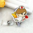 Retractable Badge Reel Nurse Exihibiton ID Name Card Badge Holder School LJ&