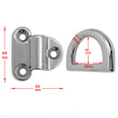 Large Folding Pad Eye Deck Lashing D Ring Staple Cleat for Trailer Marine Boat