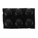 Furniture Cylinder 18mmx12mm Adhesive Rubber Foot Pads Black 6 in 1