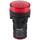 AC/DC 24V LED Power Indicator Pilot Signal Lamp 22mm Red Light