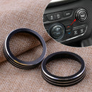 2pcs Fit For Grand Cherokee Console Volume CD Switch Knob Cover Circle Black