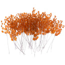 50pcs Acrylic Crystal Bud Branches Artificial Flower Twigs For Party Orange