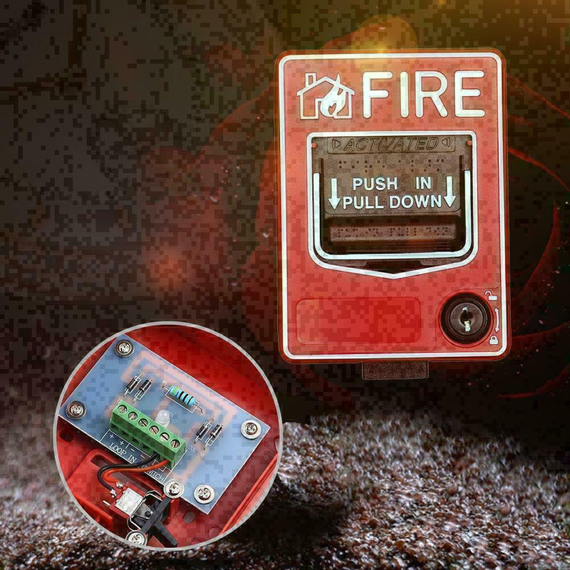 Fire Alarm Pull Station Addressable Single Action new! U1R9 G9R8 R7K0 I5H4 J5U0