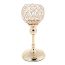 Crystal Mosaic Candle Holder Wedding Events Light Holder Decor 25cm Golden