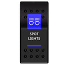 12v 24v Waterproof Rocker Toggle Button Switch Blue LED Spot Light Car Auto 5Pin
