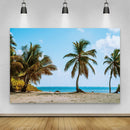 Beach Coconut Trees Photoshoot Background Cloth Backdrop Photography Props