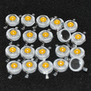20Pcs High Power Led Diodes 1W Ultra Bright 3000K 100-120Lm Brightness Warm Q1A2