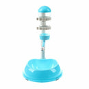 Pet Dog Water Drinker Dispenser Food Feeder Dish Bowl Bottle Blue