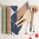 11pcs/Set Sushi Roller Bamboo Mat Spoon Chopsticks Maker Food Rolling To NVJ