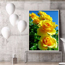Yellow Rose Diamond Painting 5D DIY Full Round Drill Picture Rhinestone Kit