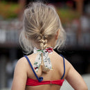 5Pcs/Set Women Hair Bowknot Streamers Scrunchies Ponytail Holder Summer Hea
