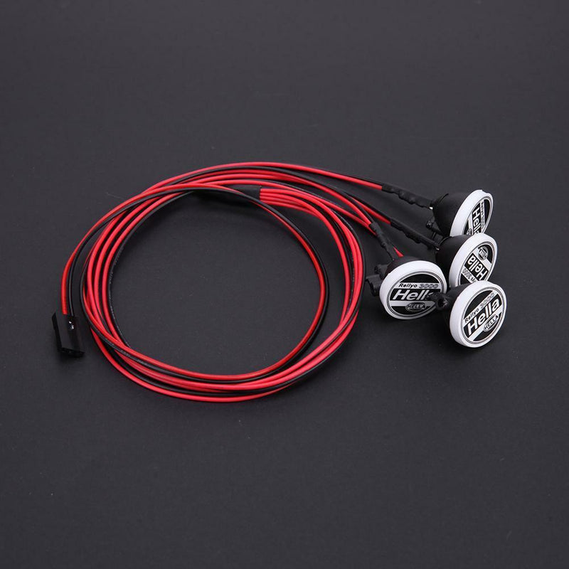 4pcs RC Car Round LED Light with Cover Vehicle Lamp Part for 1/10 Traxxas