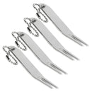 4 Count 3 x0.6 inch Metal Bending Golf Divot Repair Tool Pitch Repairing Fork