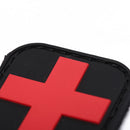 outdoor survival first aid pvc red cross hook loop fastener badge patch 4x4cm.ES
