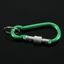 Large Spring Loaded Gate Aluminum Locking Carabiner Keyring Green A7Z7