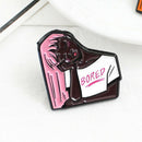 Cartoon Bored Girl Drip Oil Brooch Denim Jacket Badge Lapel Pins (Style 3) A