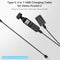 Suitable for DJI Pocket 2 camera microphone 2 in 1 USB charging cable