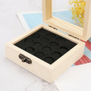 16 Grids Wooden Essential Oil Box Container Organizer Natural Storage Case S Hn